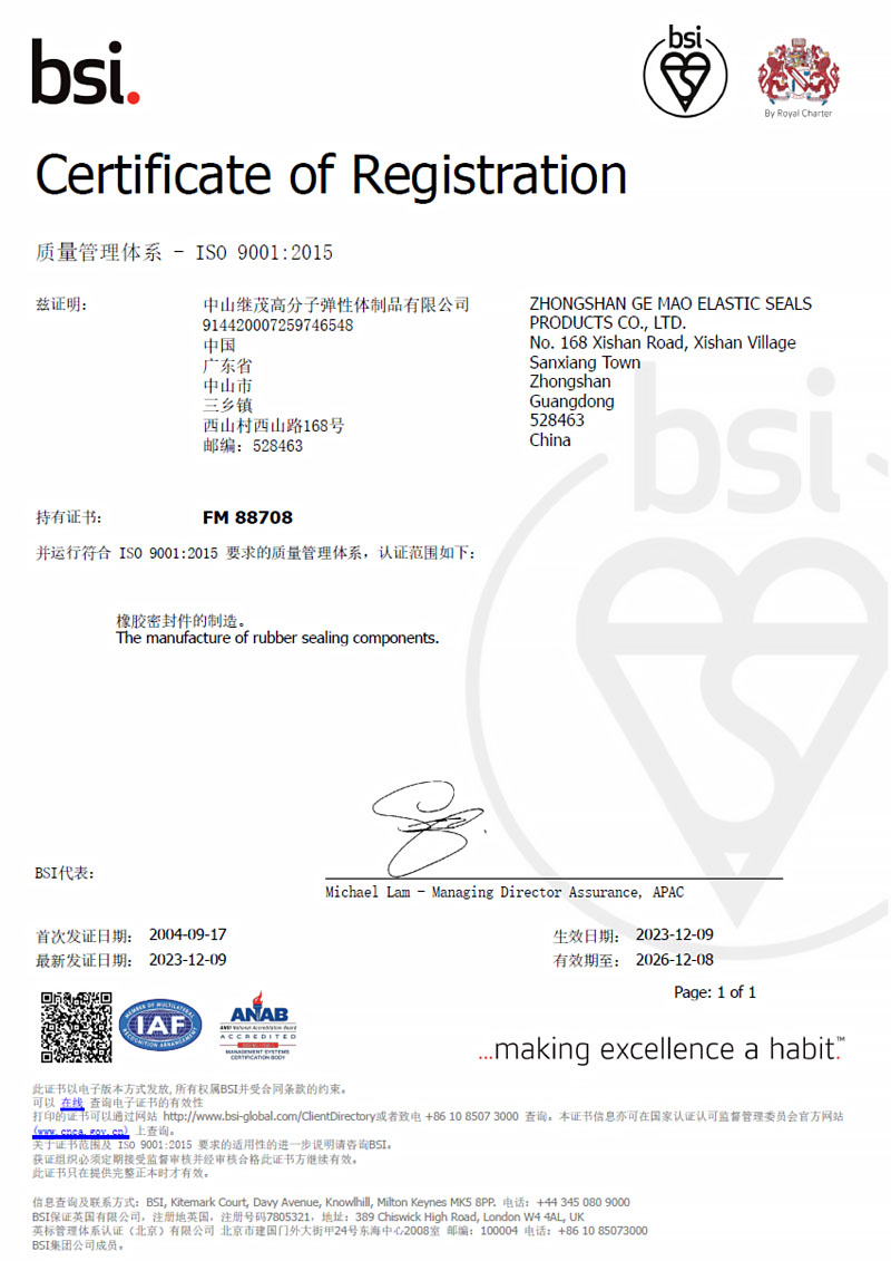 ISO 9001:2015 / JISQ9001:2015